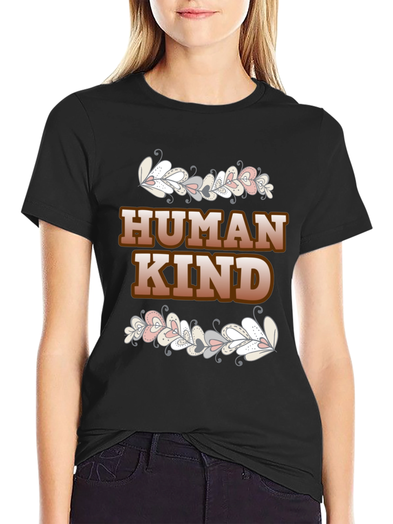 Humankind Graphic Print Crew Neck T-Shirt