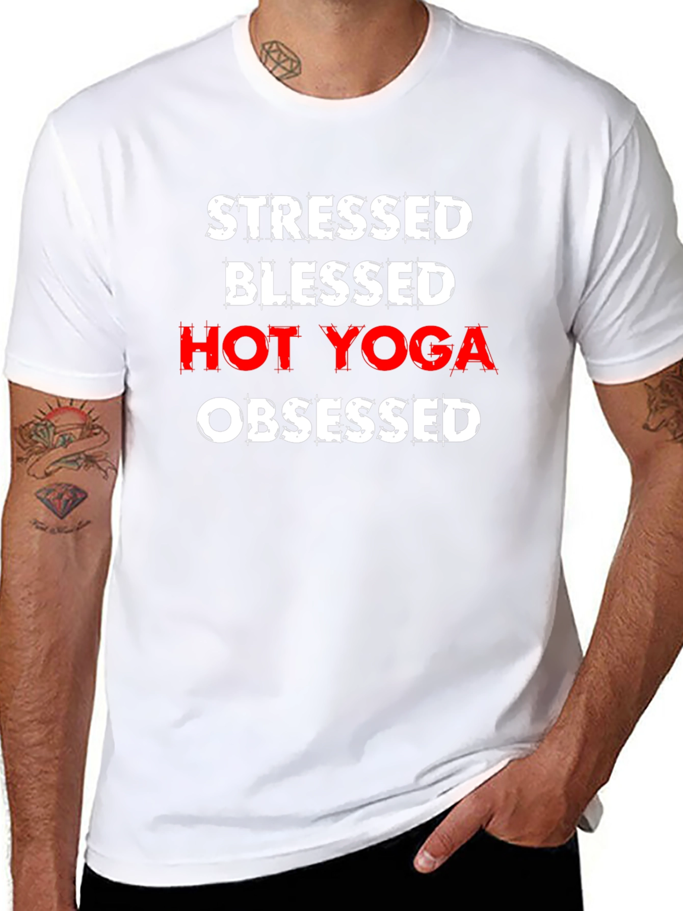 Stressed Blessed Hot Yoga Obsessed Tee