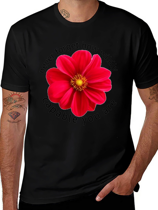 Floral Empowerment Tee - Never Forget How Wildly Capable