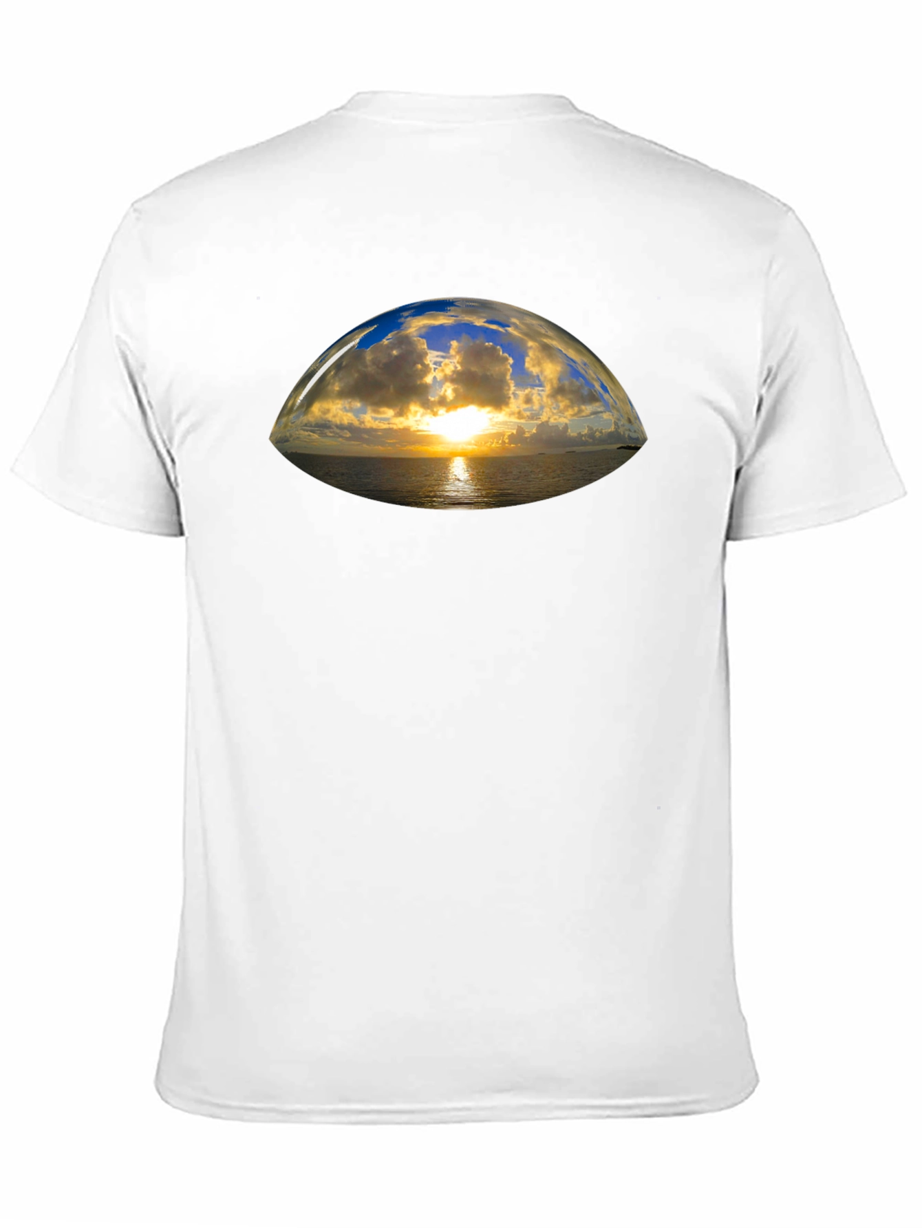 Sunset Vista Graphic Tee - Black Cotton T-Shirt
