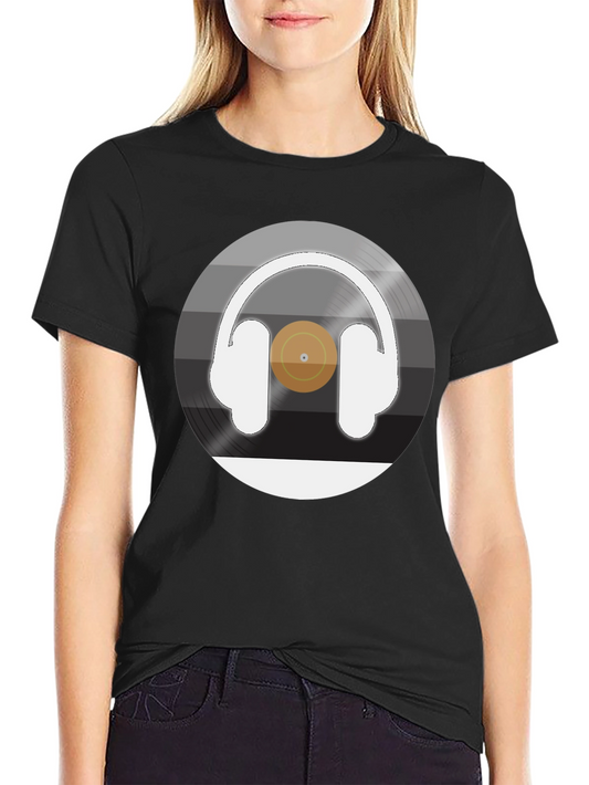 Headphone Vinyl Record Graphic Tee