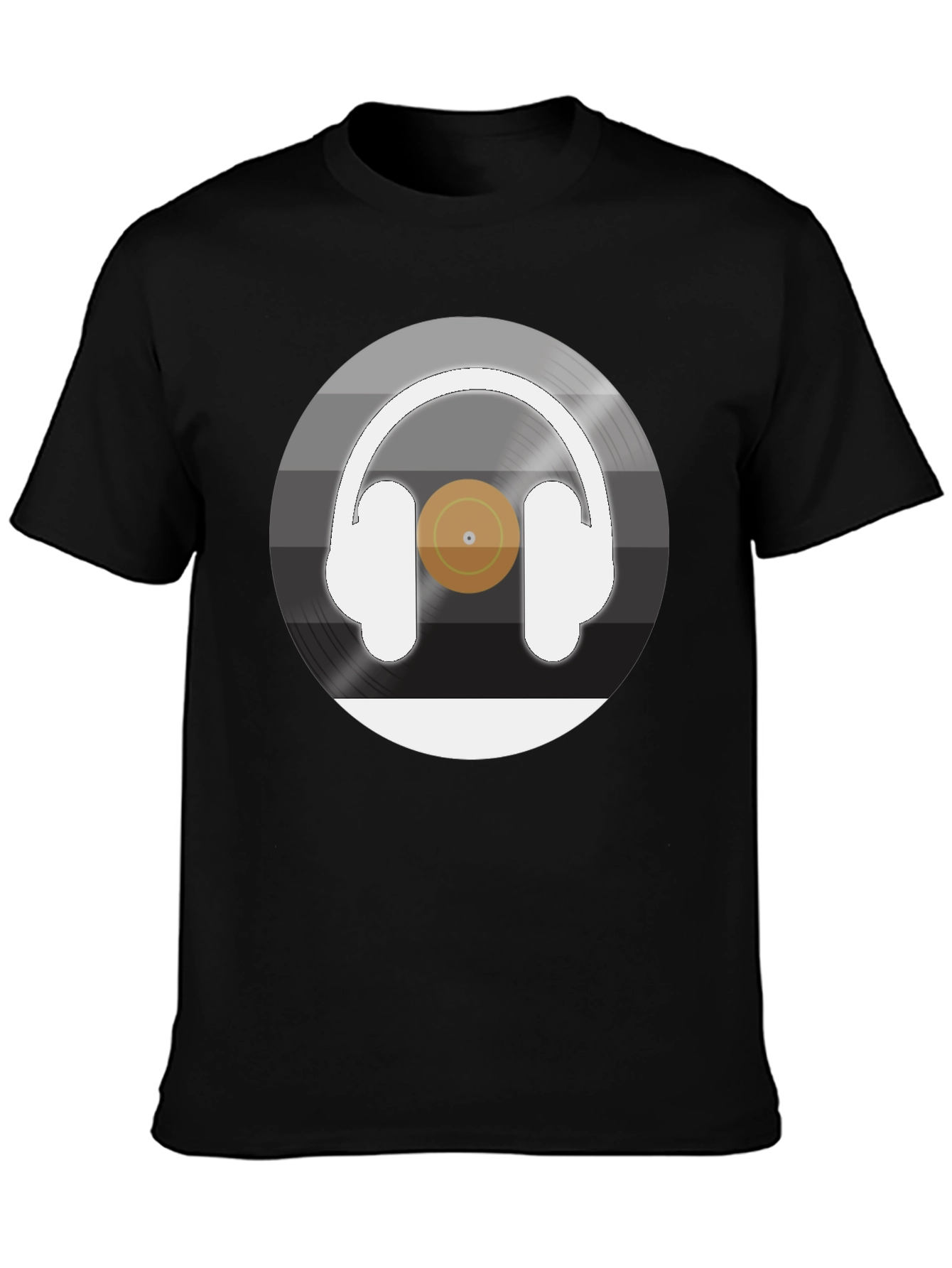 Headphone Vinyl Record Graphic Tee