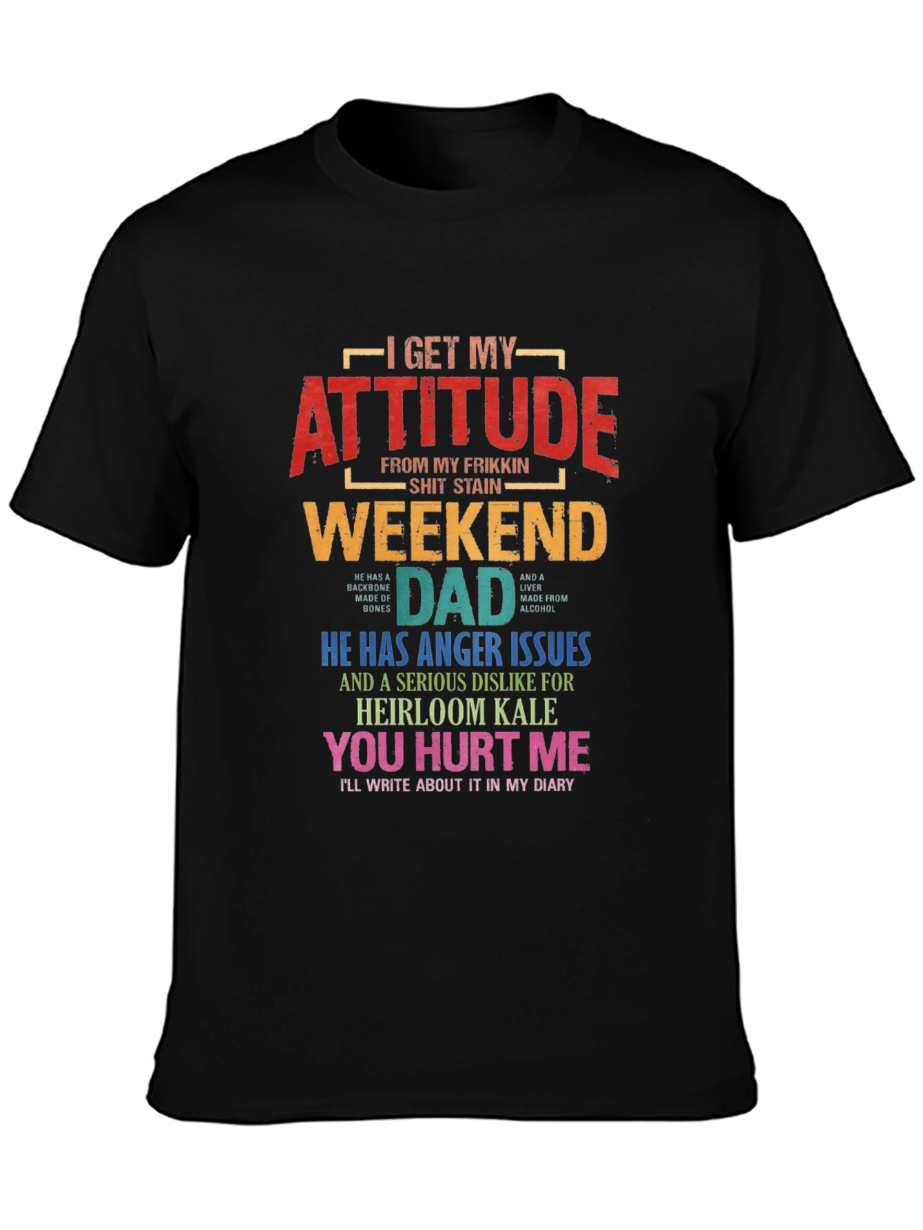 Weekend Dad Attitude T-Shirt - Novelty Gift