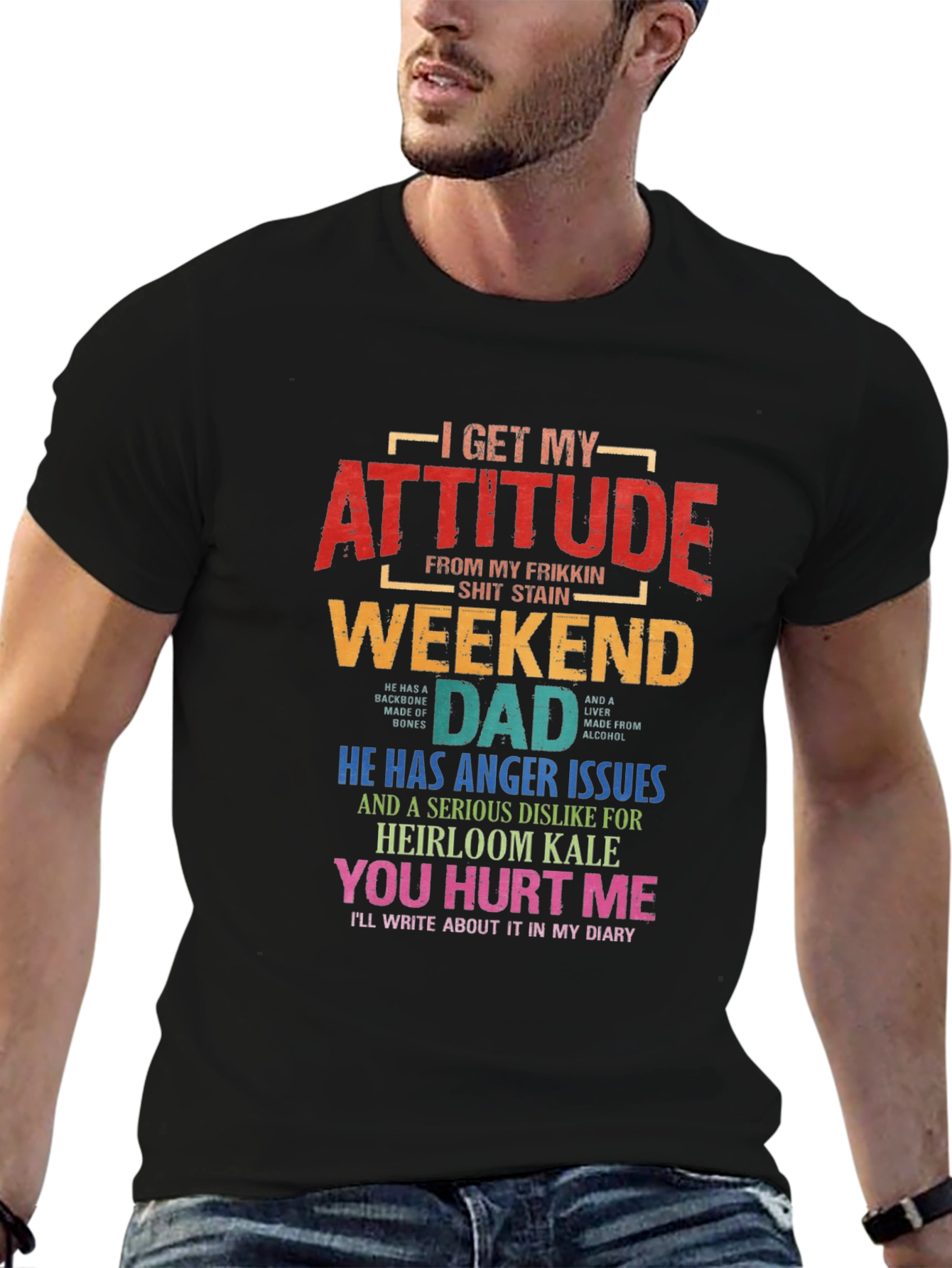 Weekend Dad Attitude T-Shirt - Novelty Gift