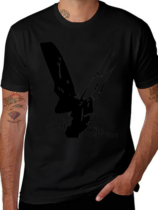 Kite Boarding Graphic Tee - Black T-Shirt