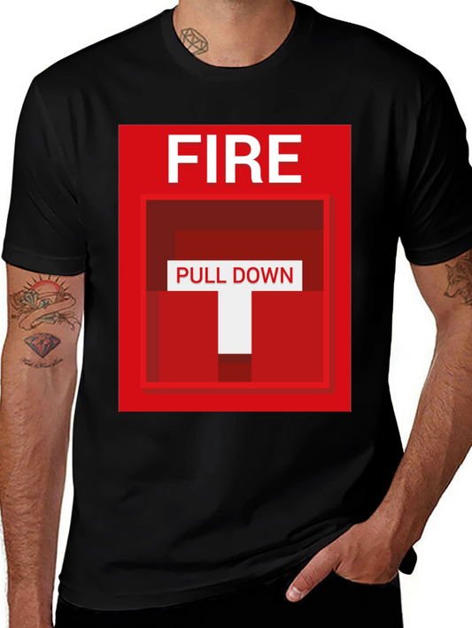 Fire Pull Down Graphic T-Shirt