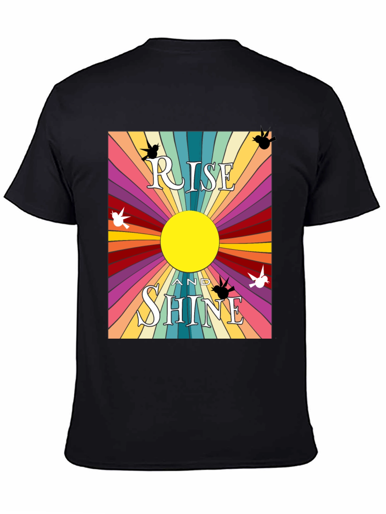 Rise and Shine Graphic Tee - Retro Sunbeam Design
