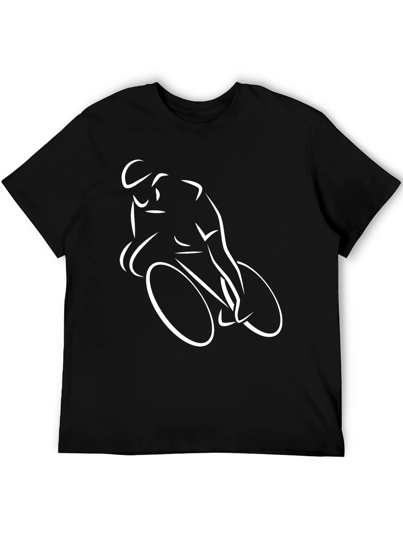 Cycling Silhouette Black Tee Shirt