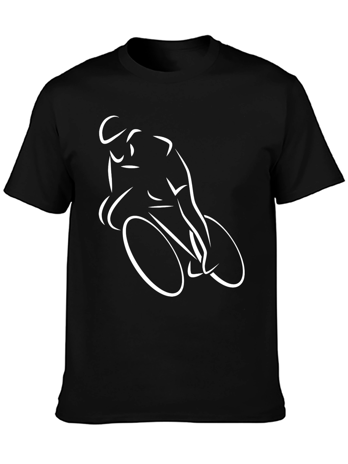 Cycling Silhouette Black Tee Shirt