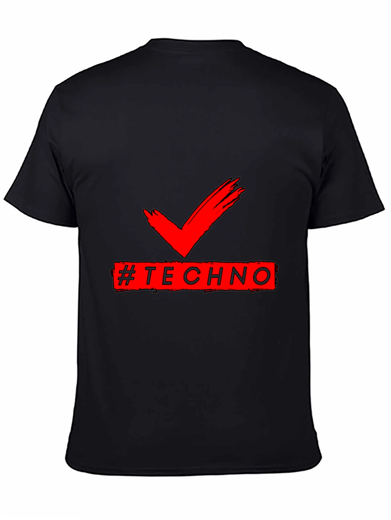 Techno Check Graphic Tee -  Music Lover Shirt