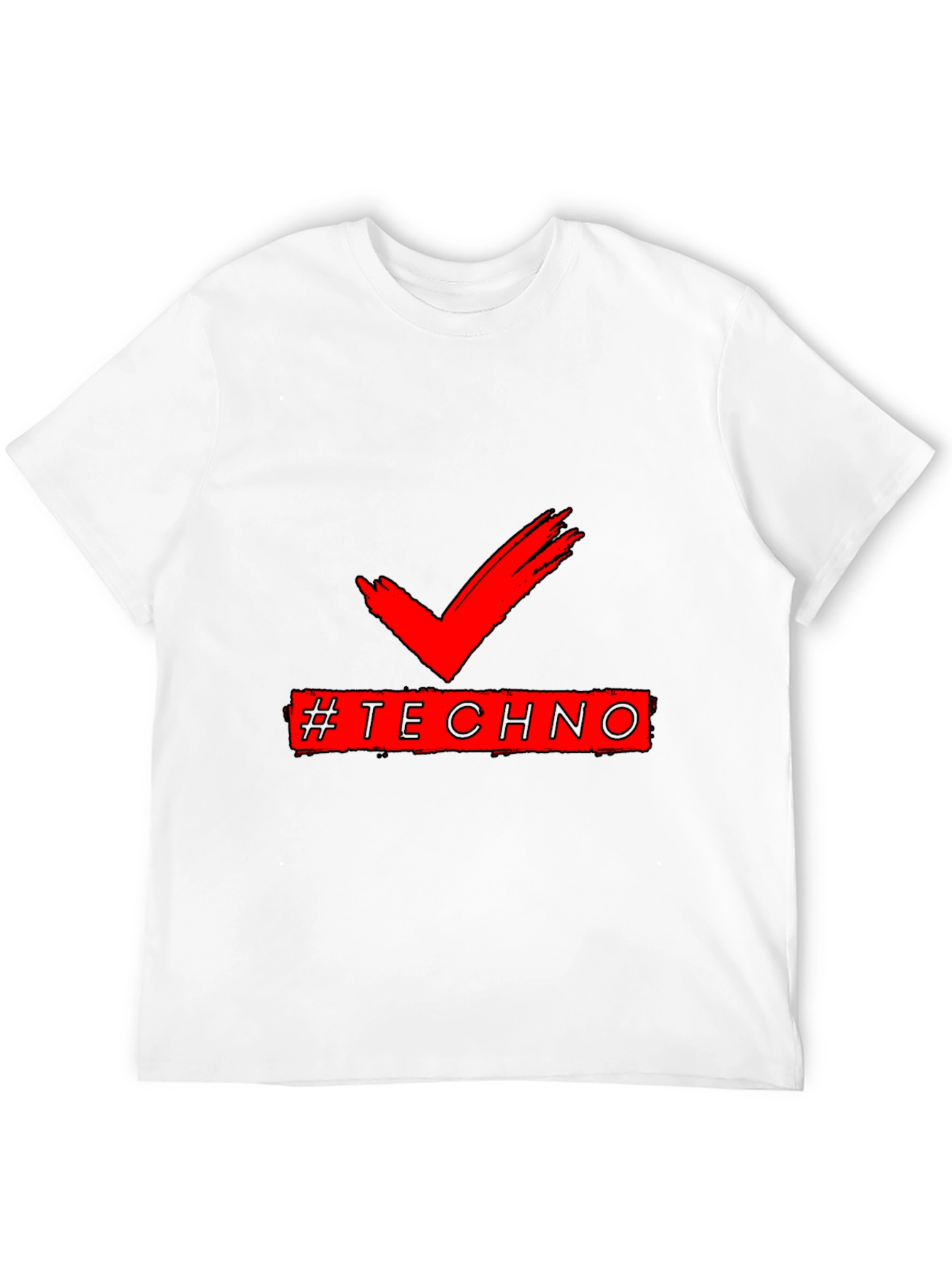 Techno Check Graphic Tee -  Music Lover Shirt