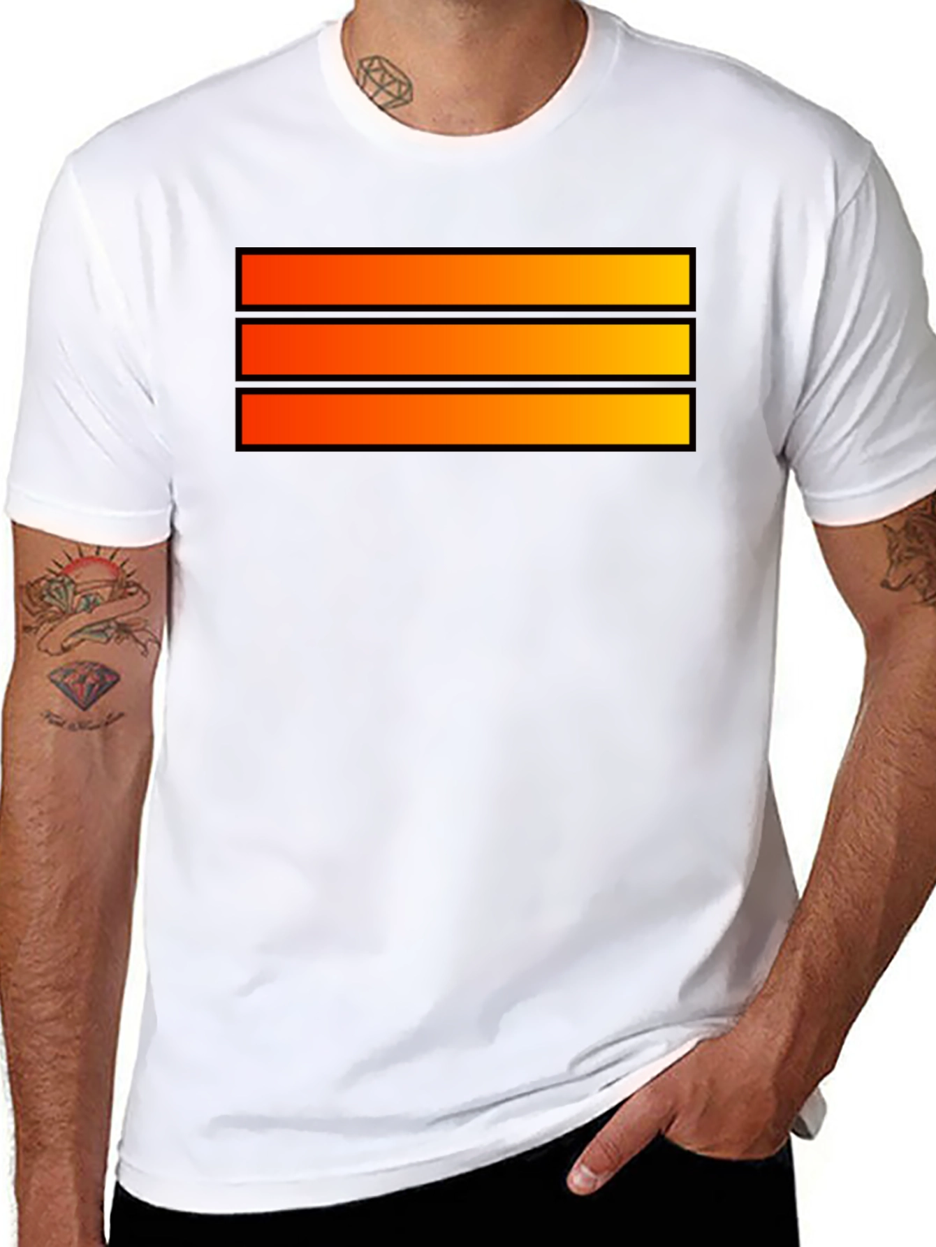 Striped Graphic Tee - Casual Style