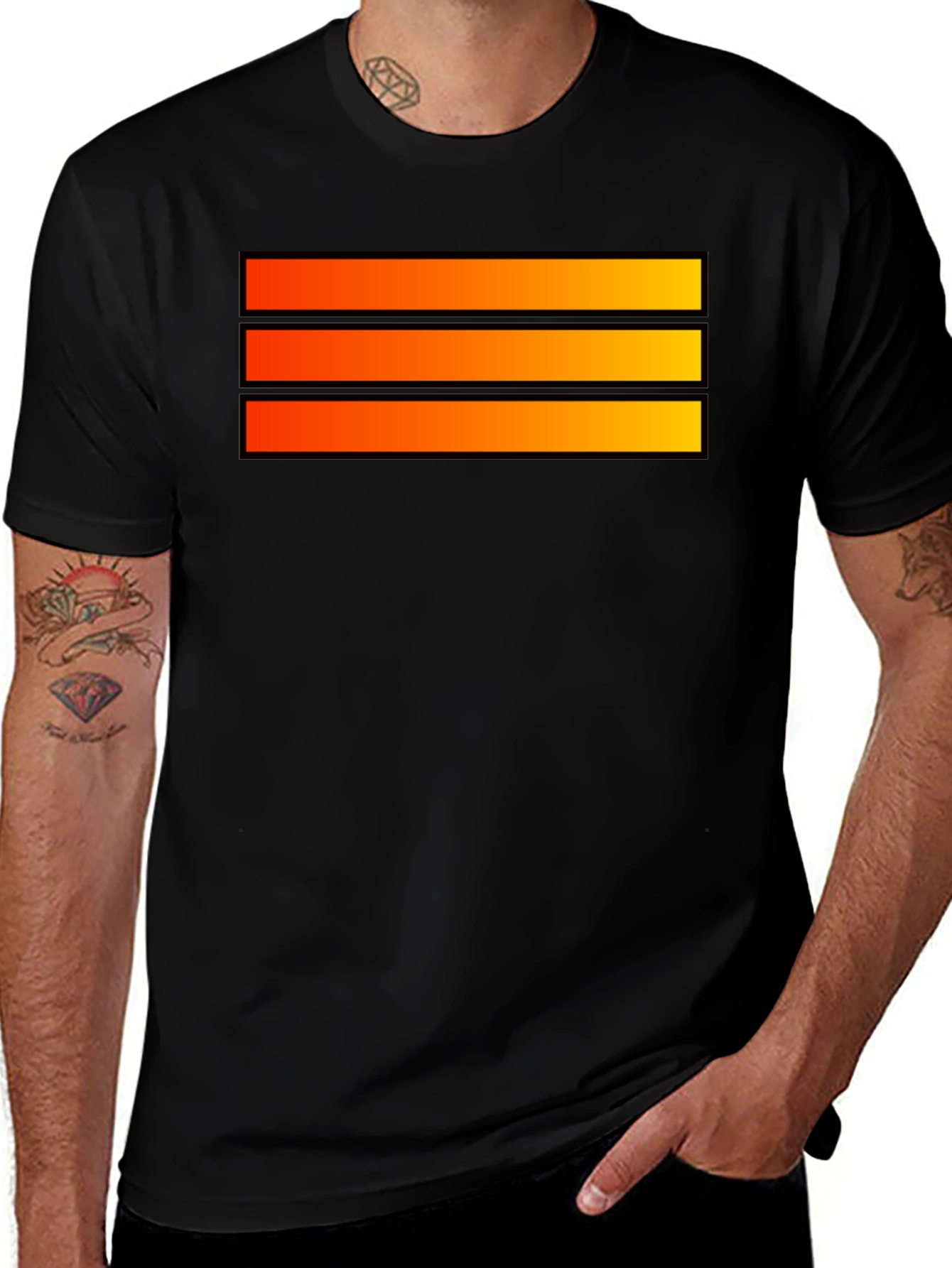Striped Graphic Tee - Casual Style