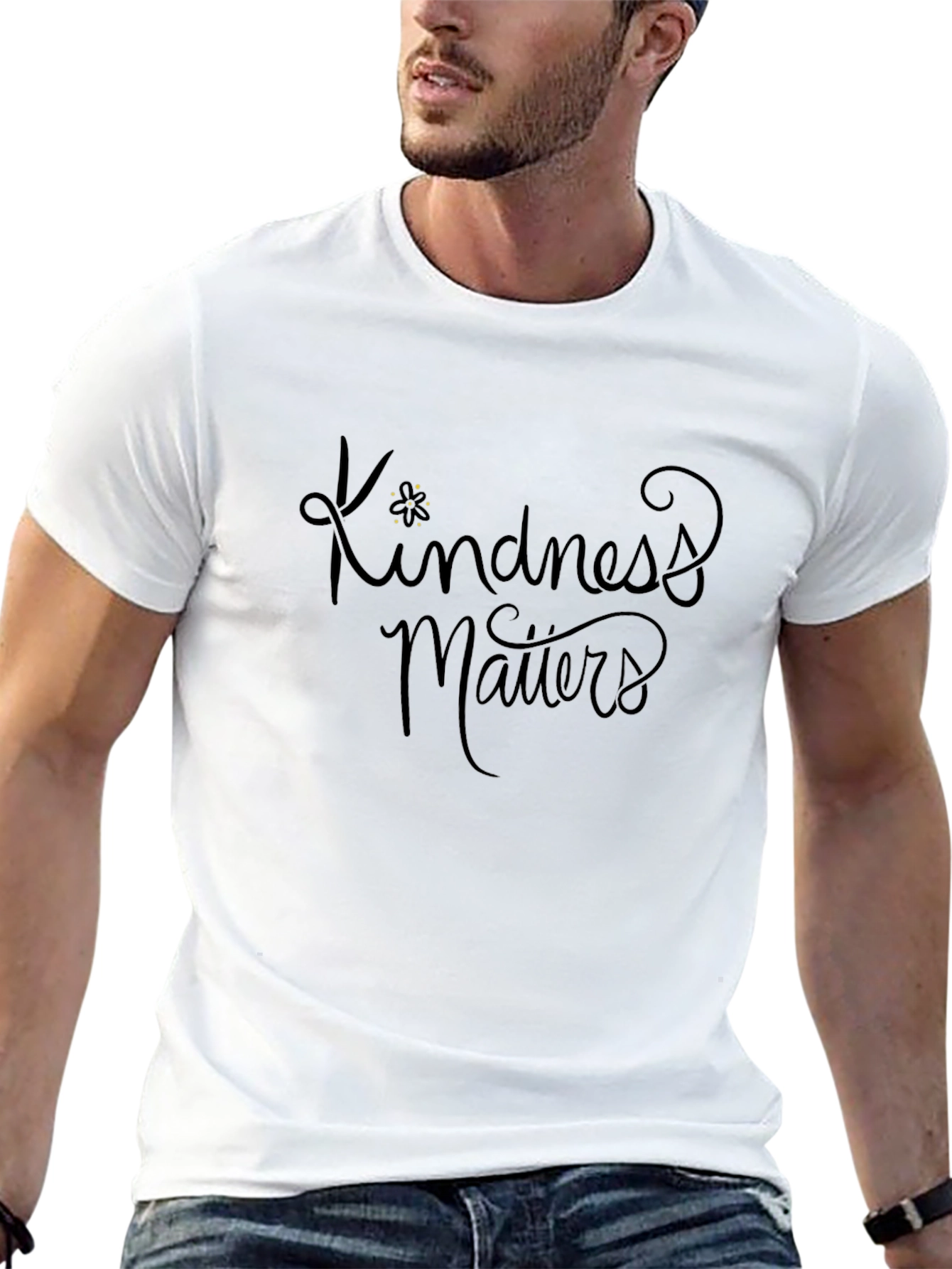 Kindness Matters Black Graphic T-Shirt