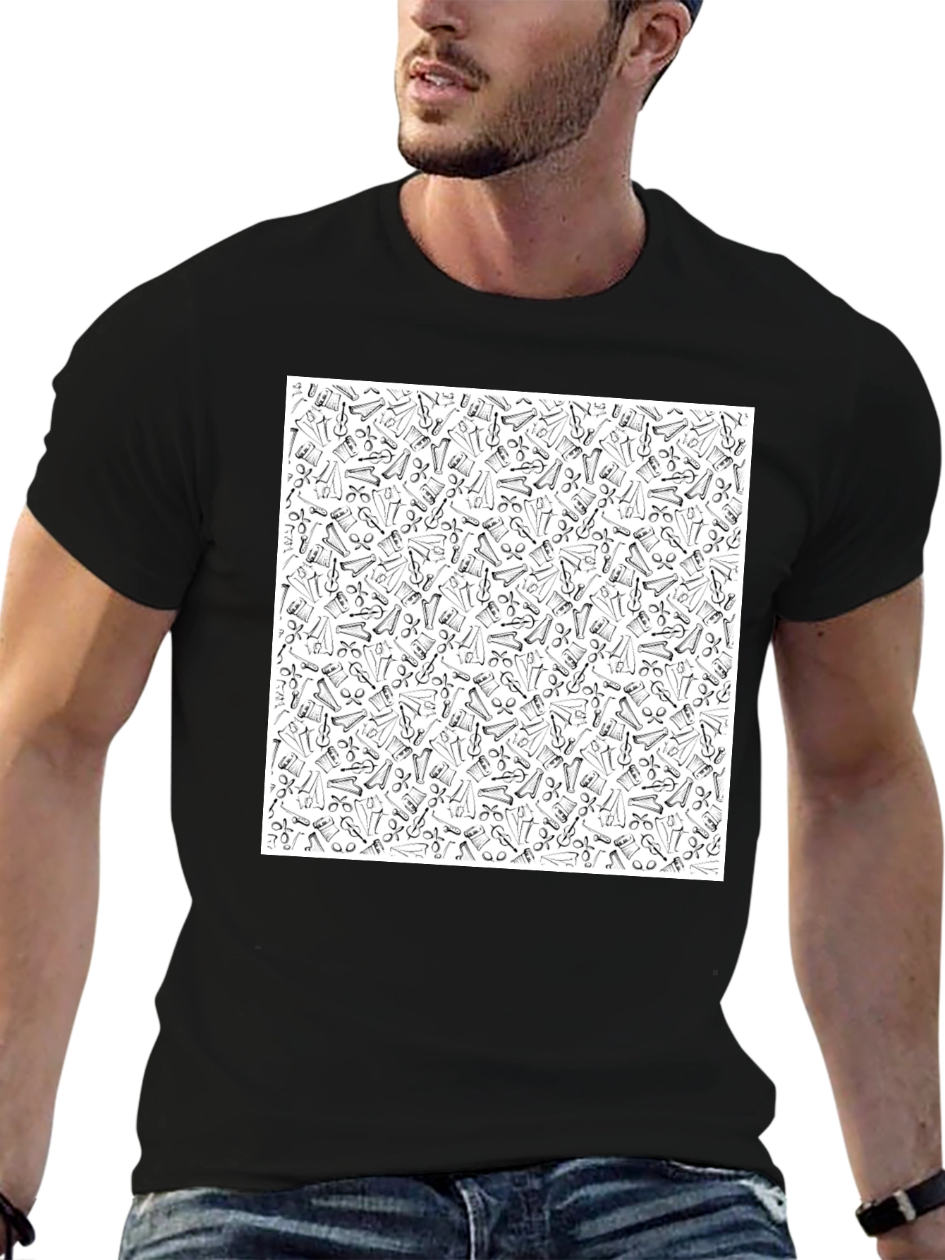 Barber Pattern T-Shirt - Cool Style Tee