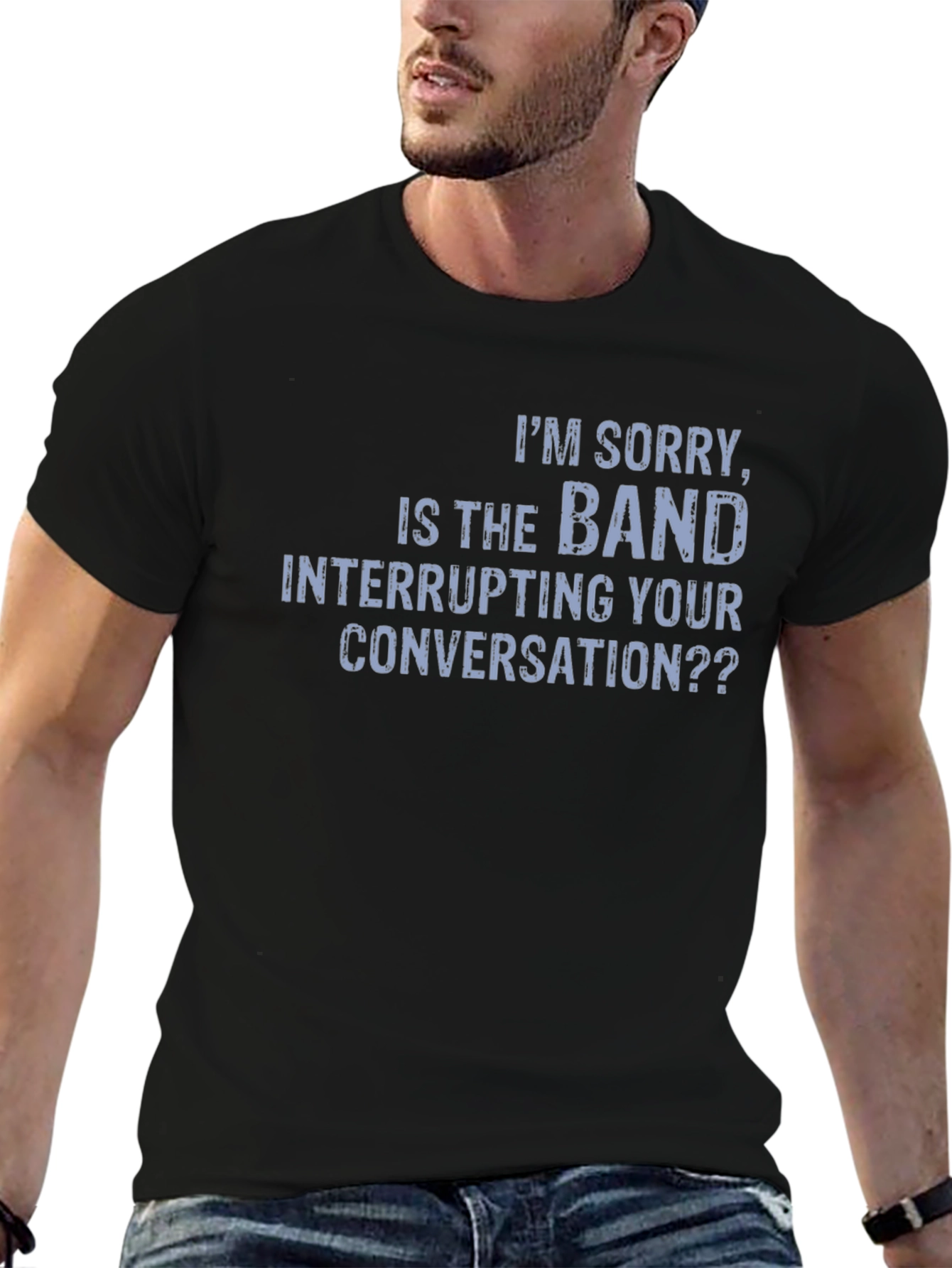 Band Interrupting Conversation Graphic T-Shirt