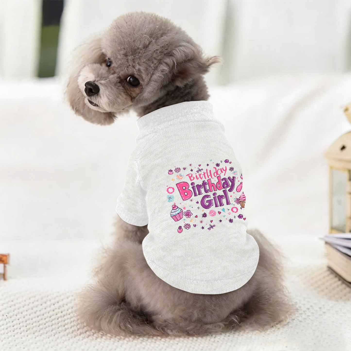 Birthday Girl Party Style Pet Cardigan Sweater