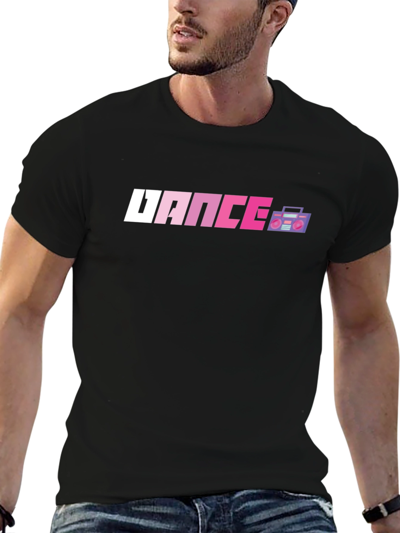 Retro Dance Graphic Tee - Black