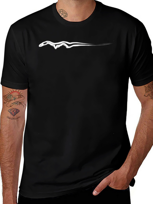 Mens Black T-Shirt with Jaguar Logo