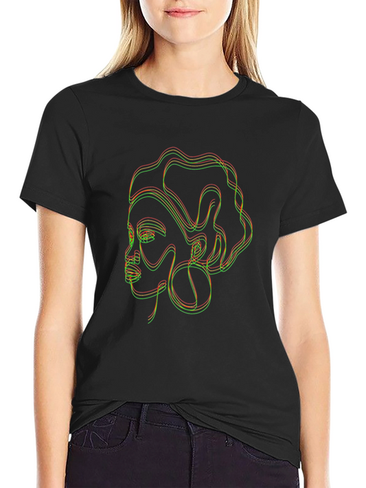 Abstract Woman Line Art Graphic Tee