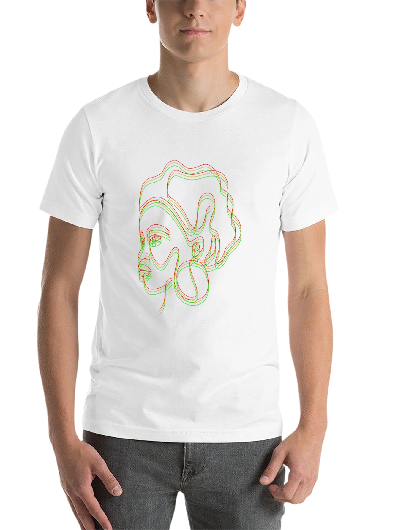 Abstract Woman Line Art Graphic Tee