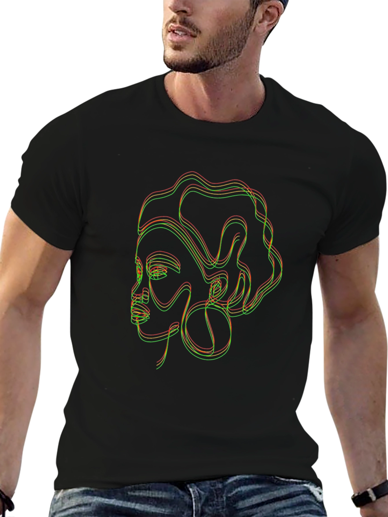 Abstract Woman Line Art Graphic Tee