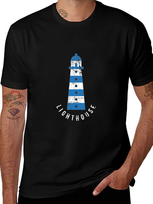 Lighthouse Graphic Tee - Coastal Style