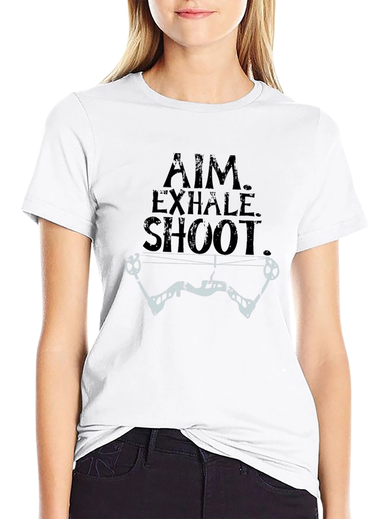 Archery T-Shirt: Aim Exhale Shoot