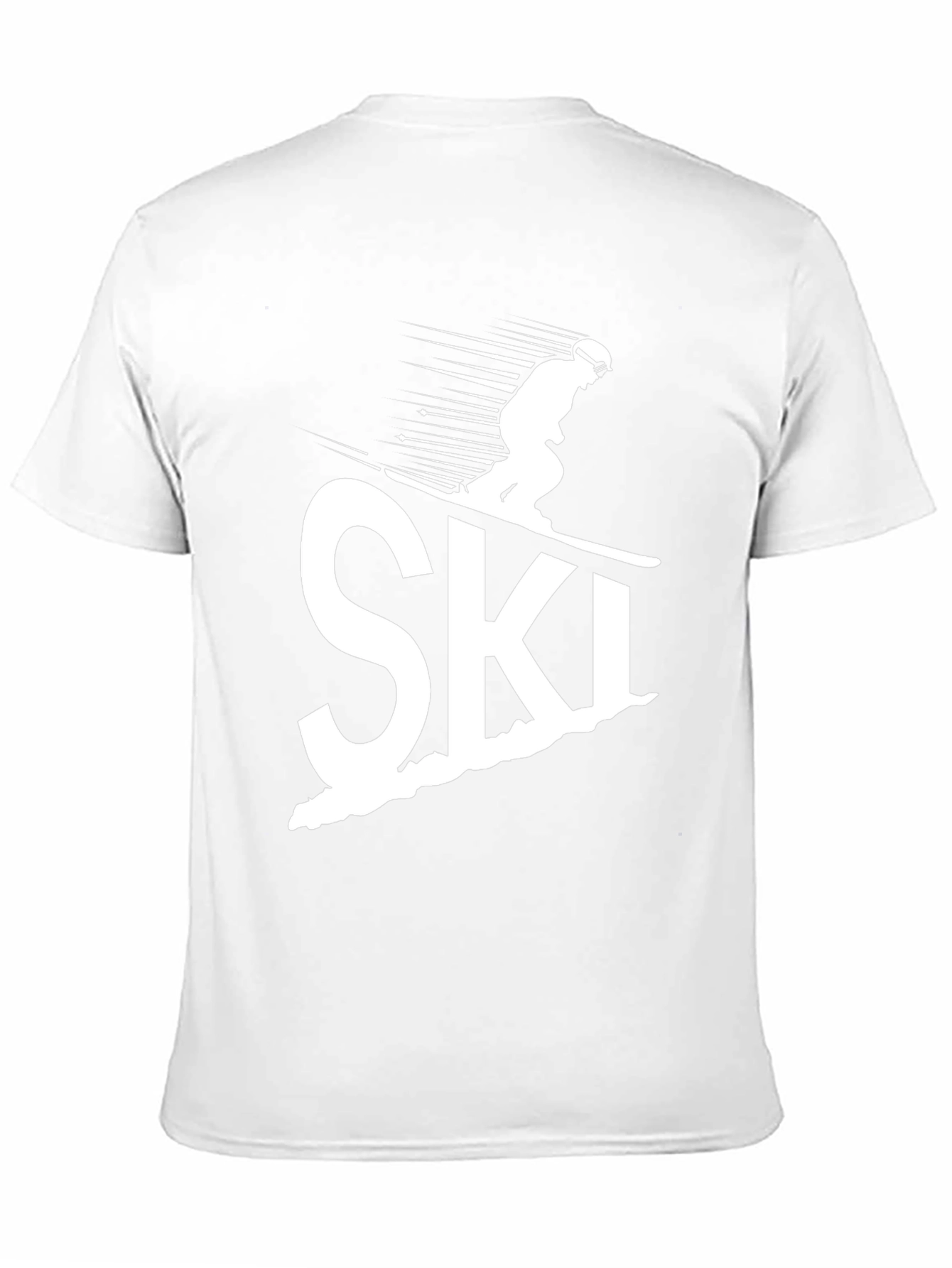 Skiing Graphic Tee - Black Cotton Comfort