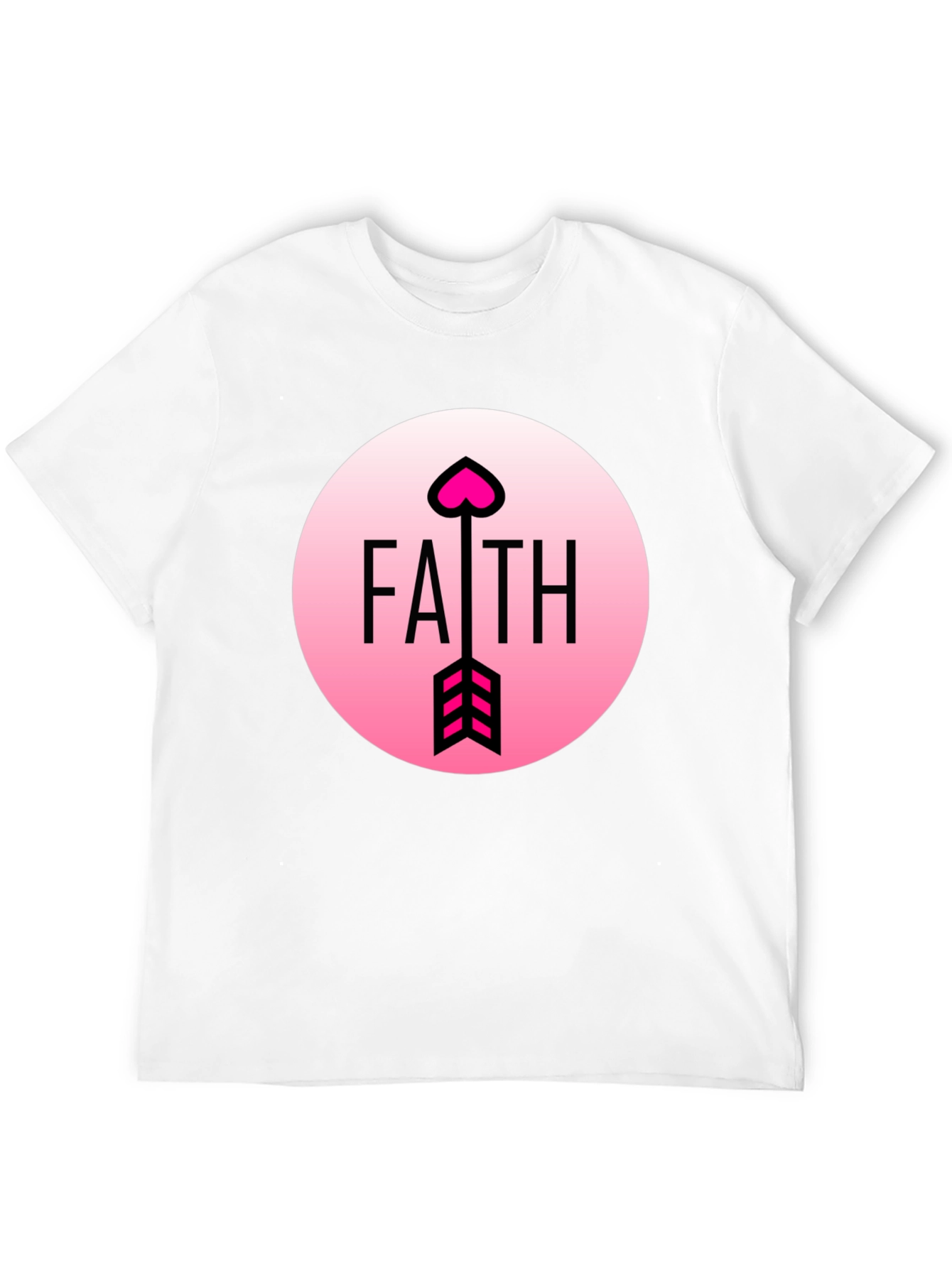 Faith Arrow Heart Graphic Black Tee