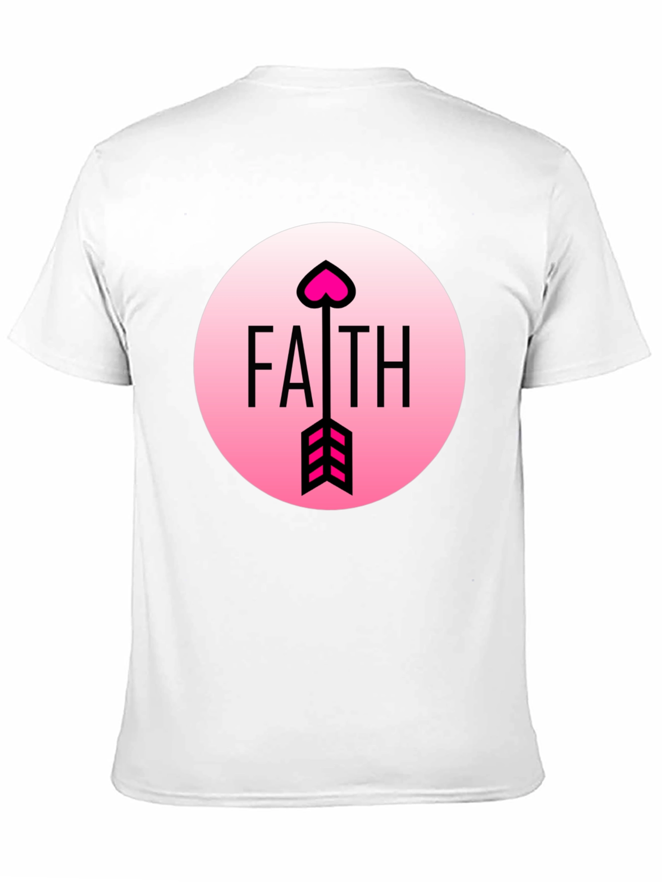 Faith Arrow Heart Graphic Black Tee
