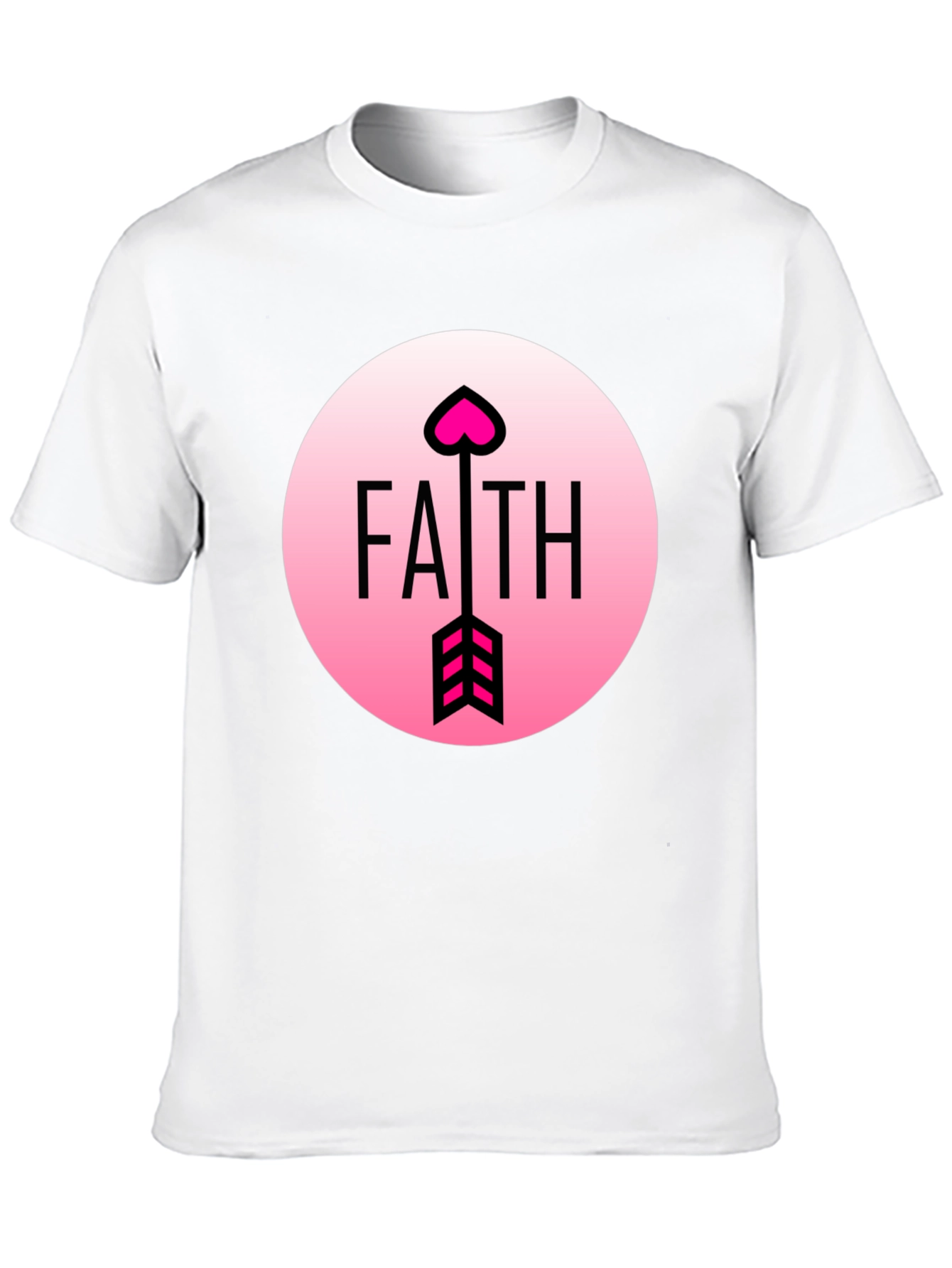 Faith Arrow Heart Graphic Black Tee