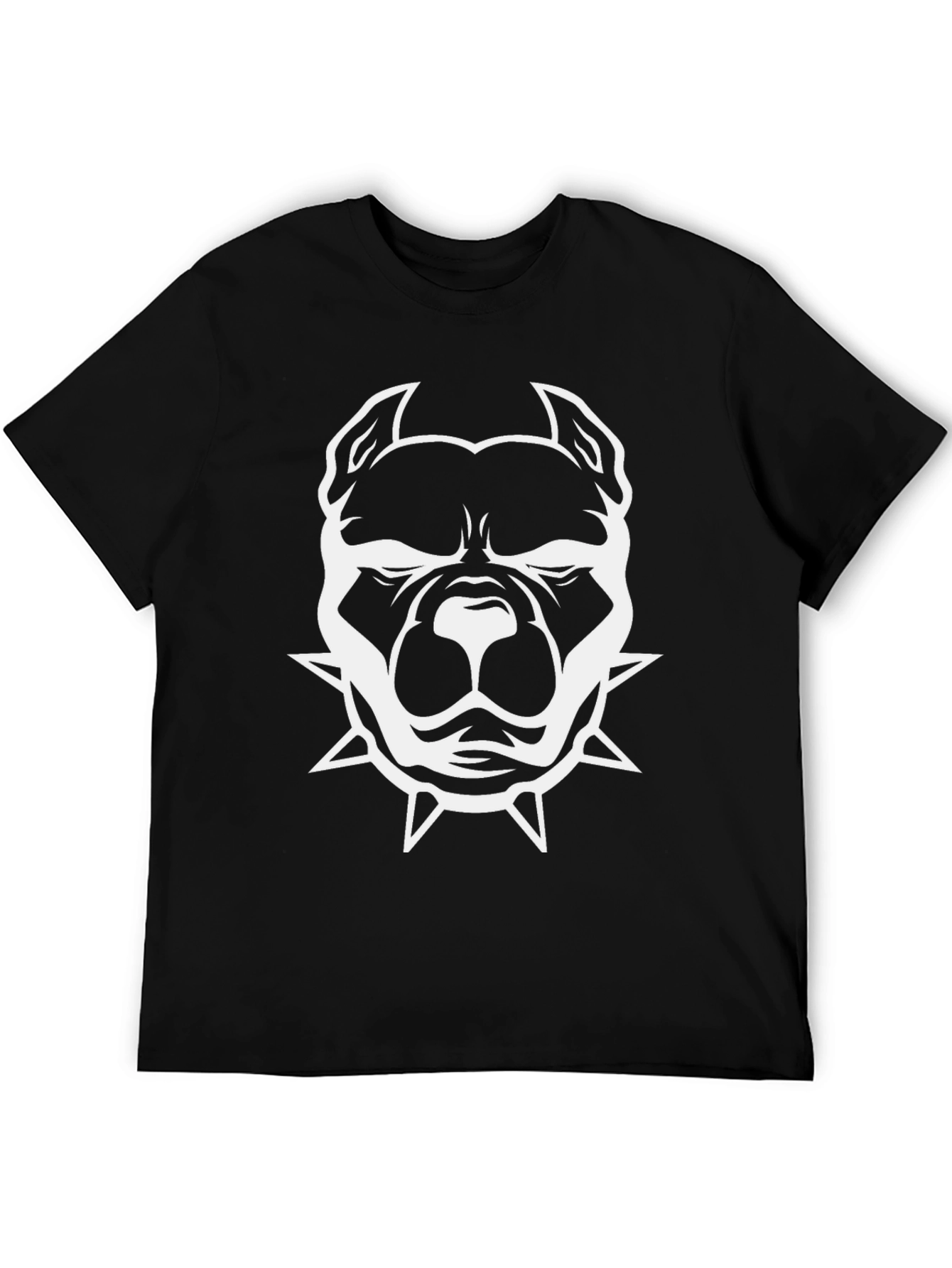 Mens Black T-shirt with Bulldog Graphic