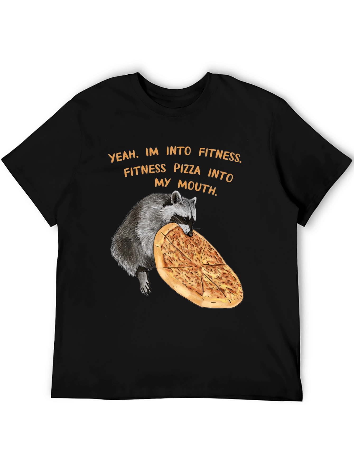 Fitness Pizza Funny Graphic T-Shirt