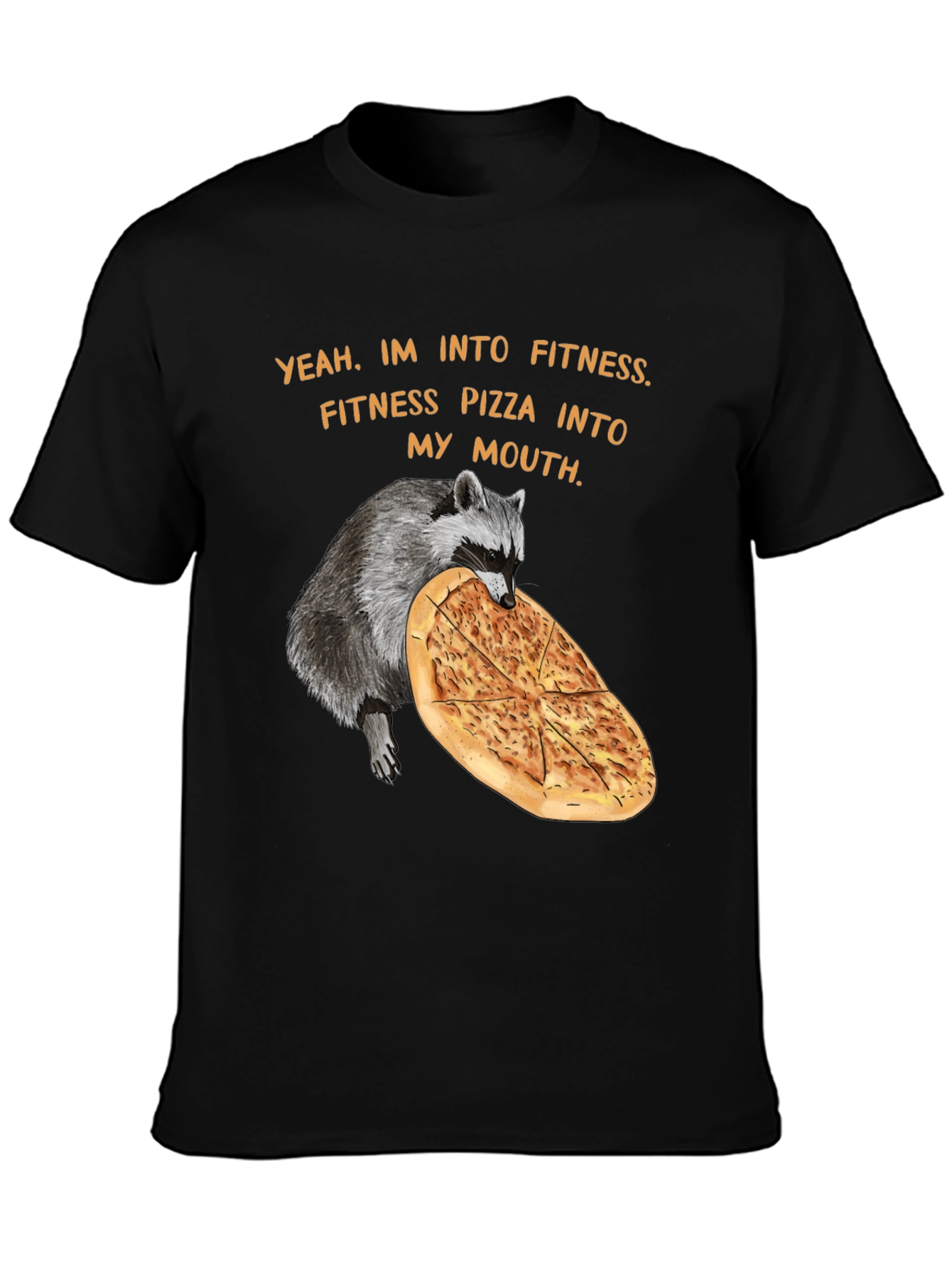 Fitness Pizza Funny Graphic T-Shirt
