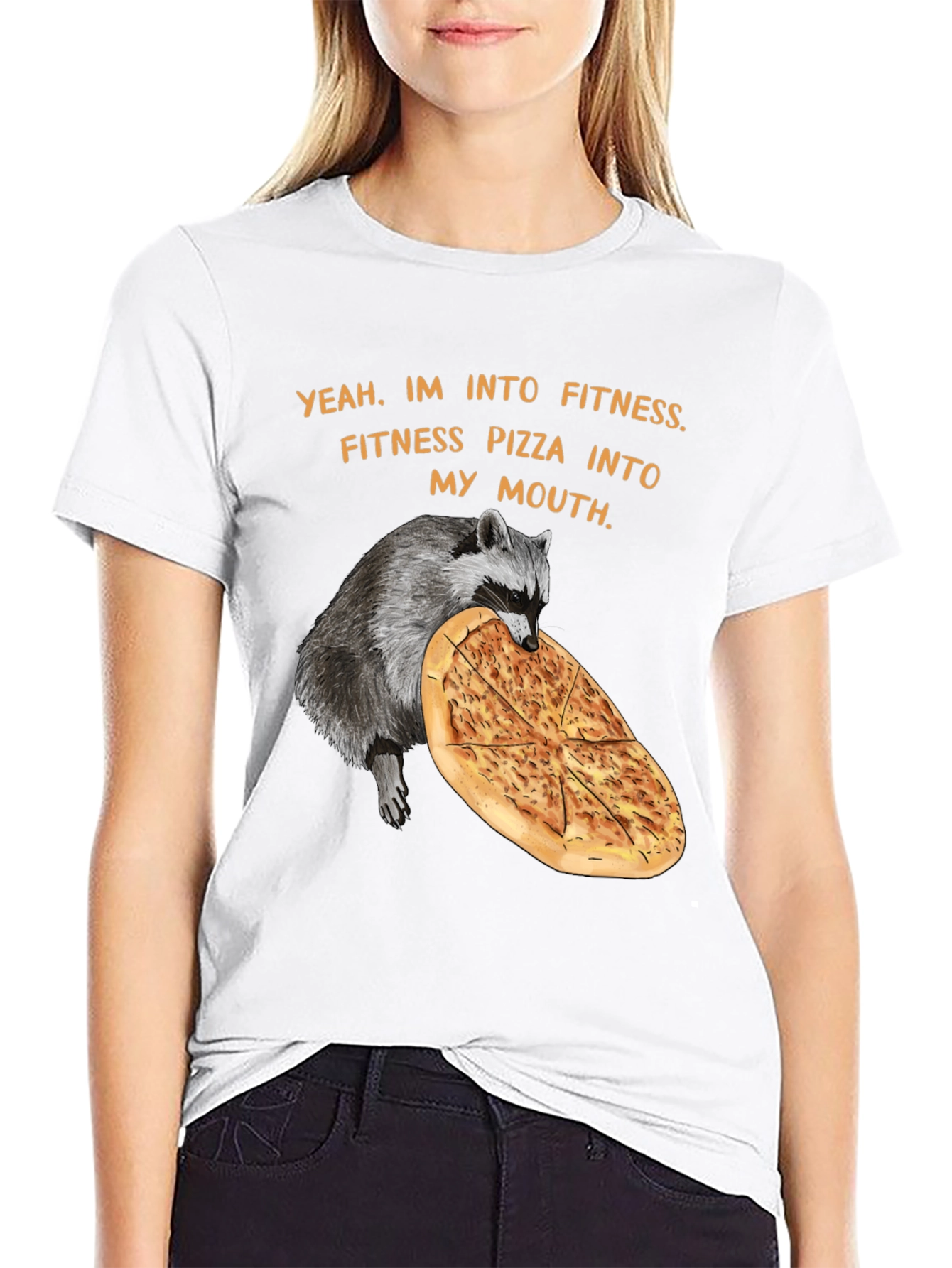 Fitness Pizza Funny Graphic T-Shirt