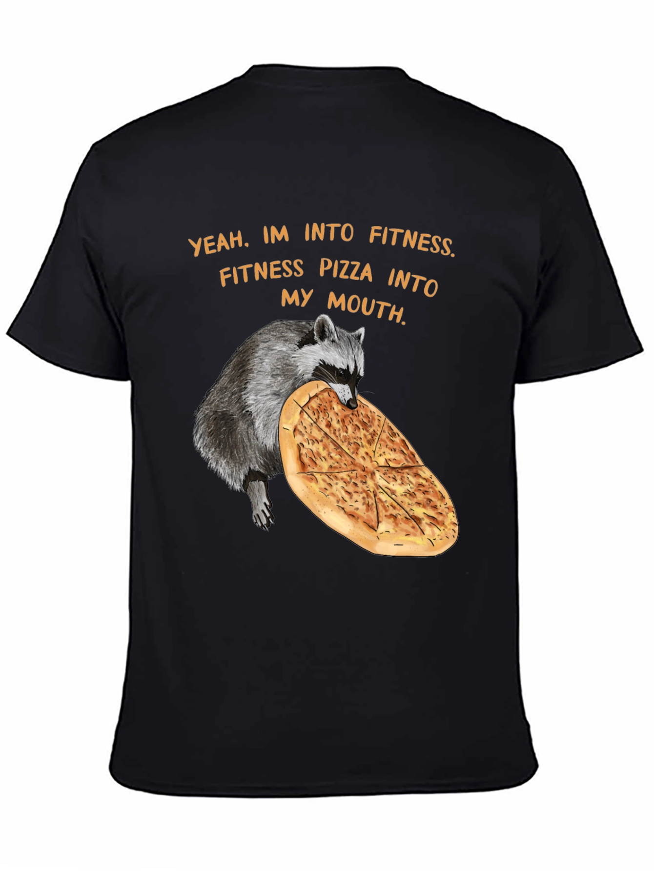 Fitness Pizza Funny Graphic T-Shirt