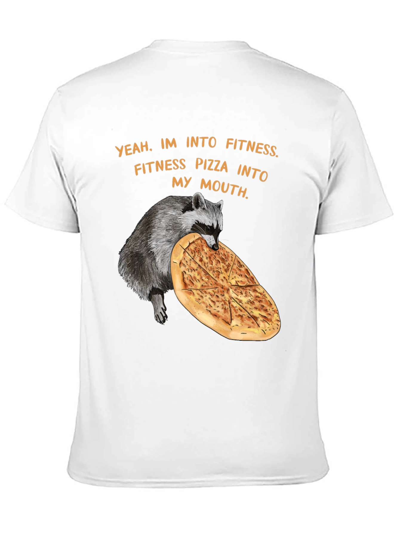 Fitness Pizza Funny Graphic T-Shirt