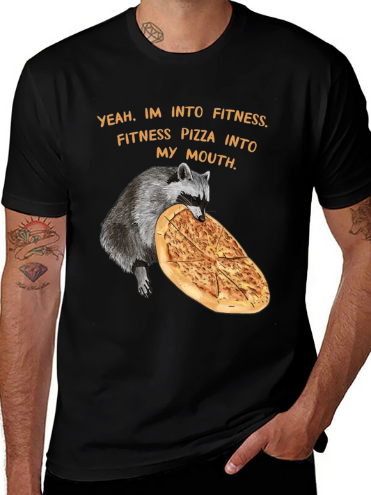 Fitness Pizza Funny Graphic T-Shirt