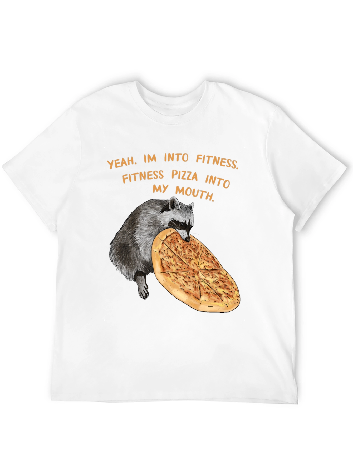 Fitness Pizza Funny Graphic T-Shirt