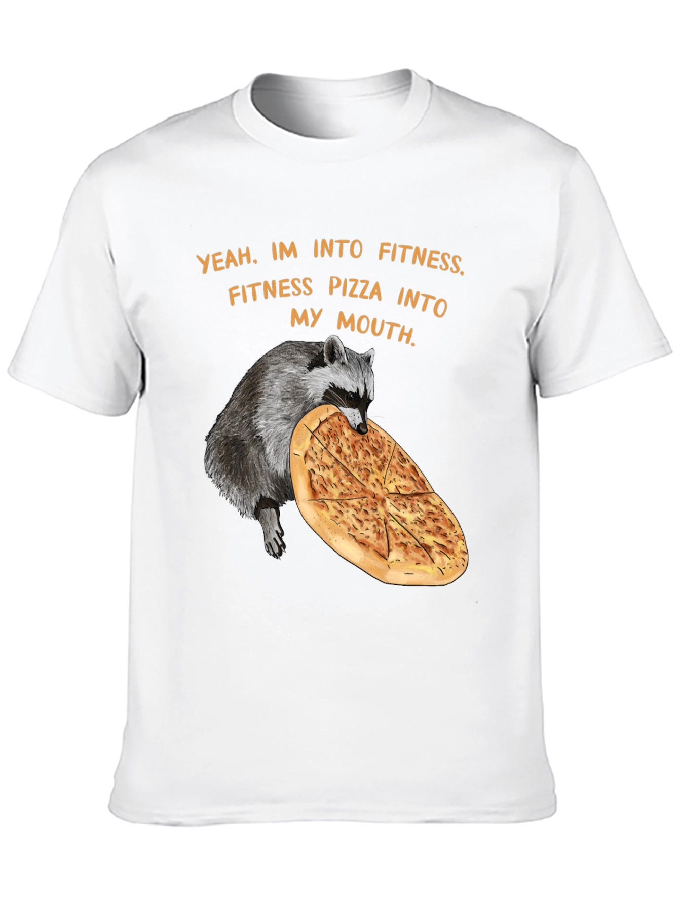 Fitness Pizza Funny Graphic T-Shirt