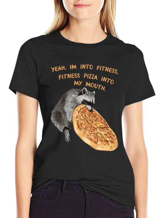 Fitness Pizza Funny Graphic T-Shirt