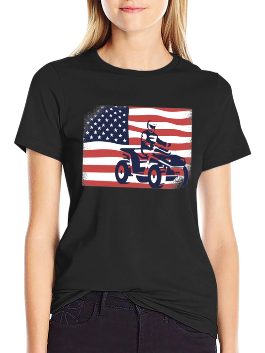 American Flag ATV Rider T-Shirt