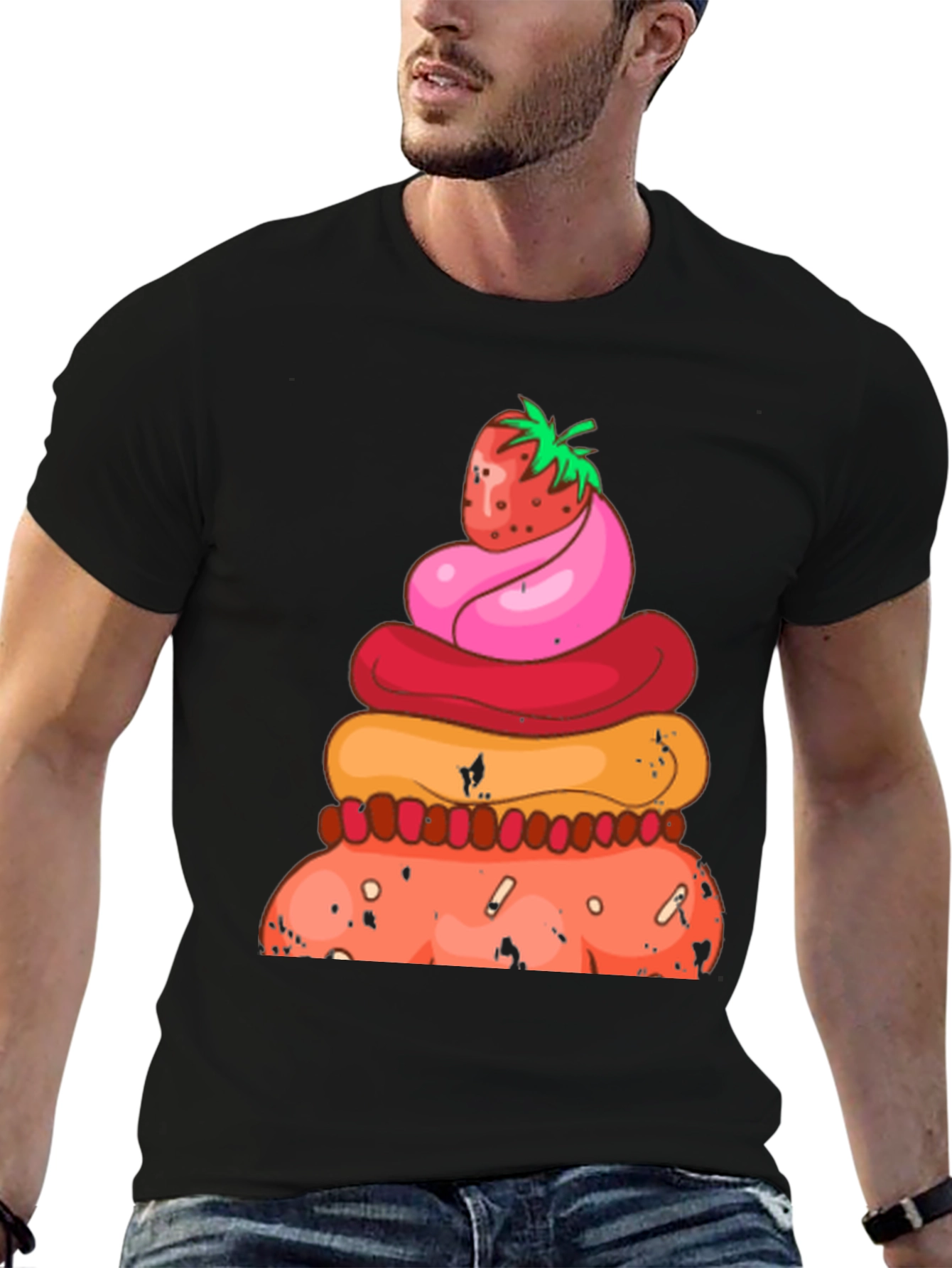 Strawberry Dessert Stack Graphic Tee