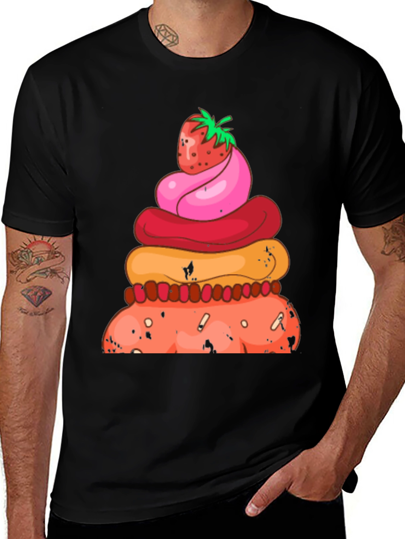 Strawberry Dessert Stack Graphic Tee