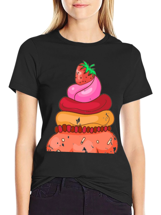 Strawberry Dessert Stack Graphic Tee