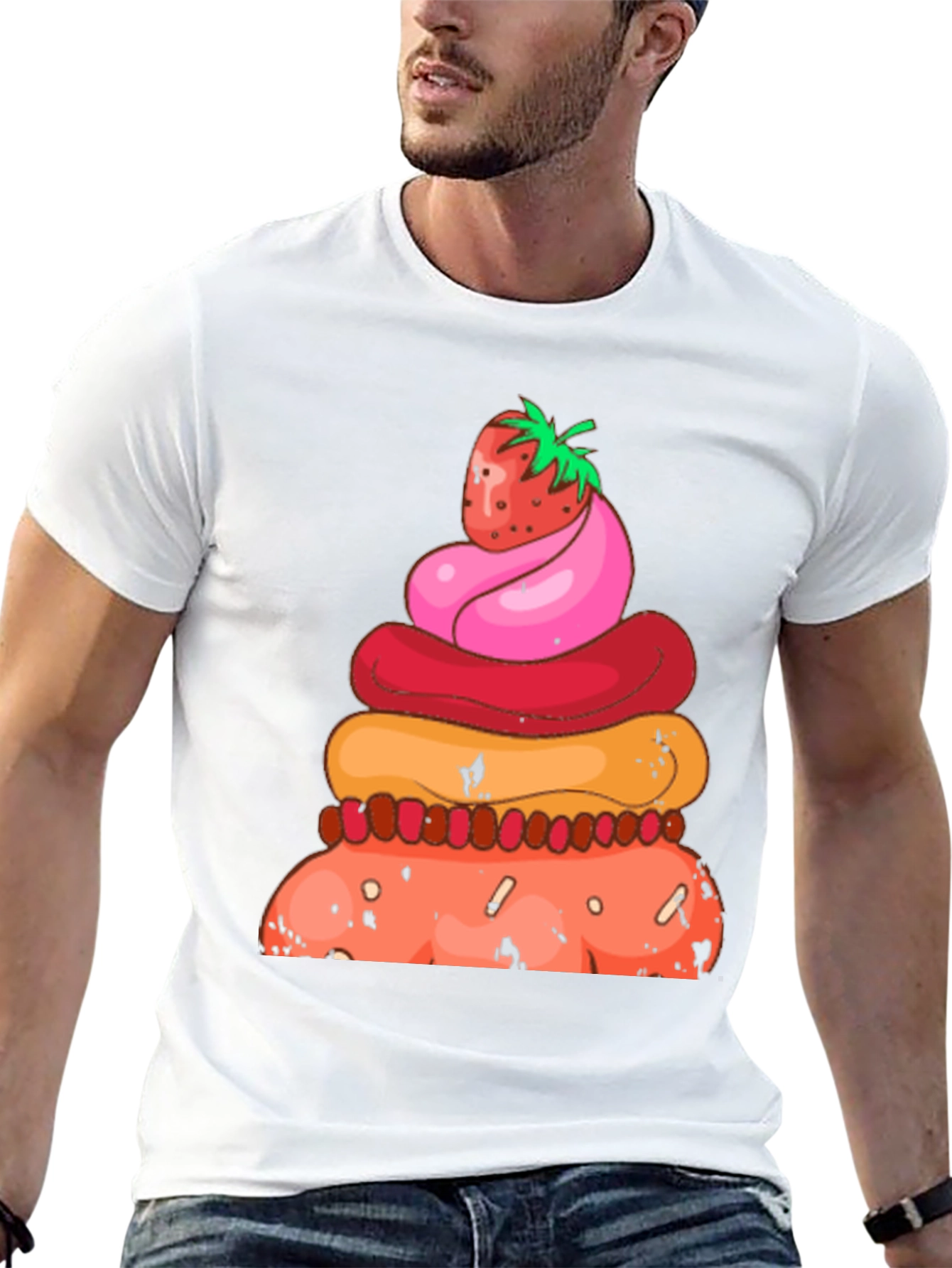 Strawberry Dessert Stack Graphic Tee