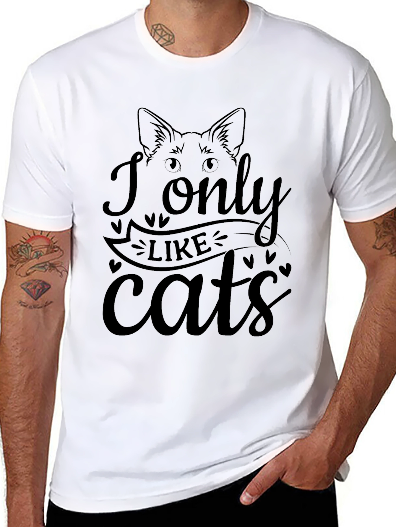 I Only Like Cats T-Shirt - Cat Lover Tee