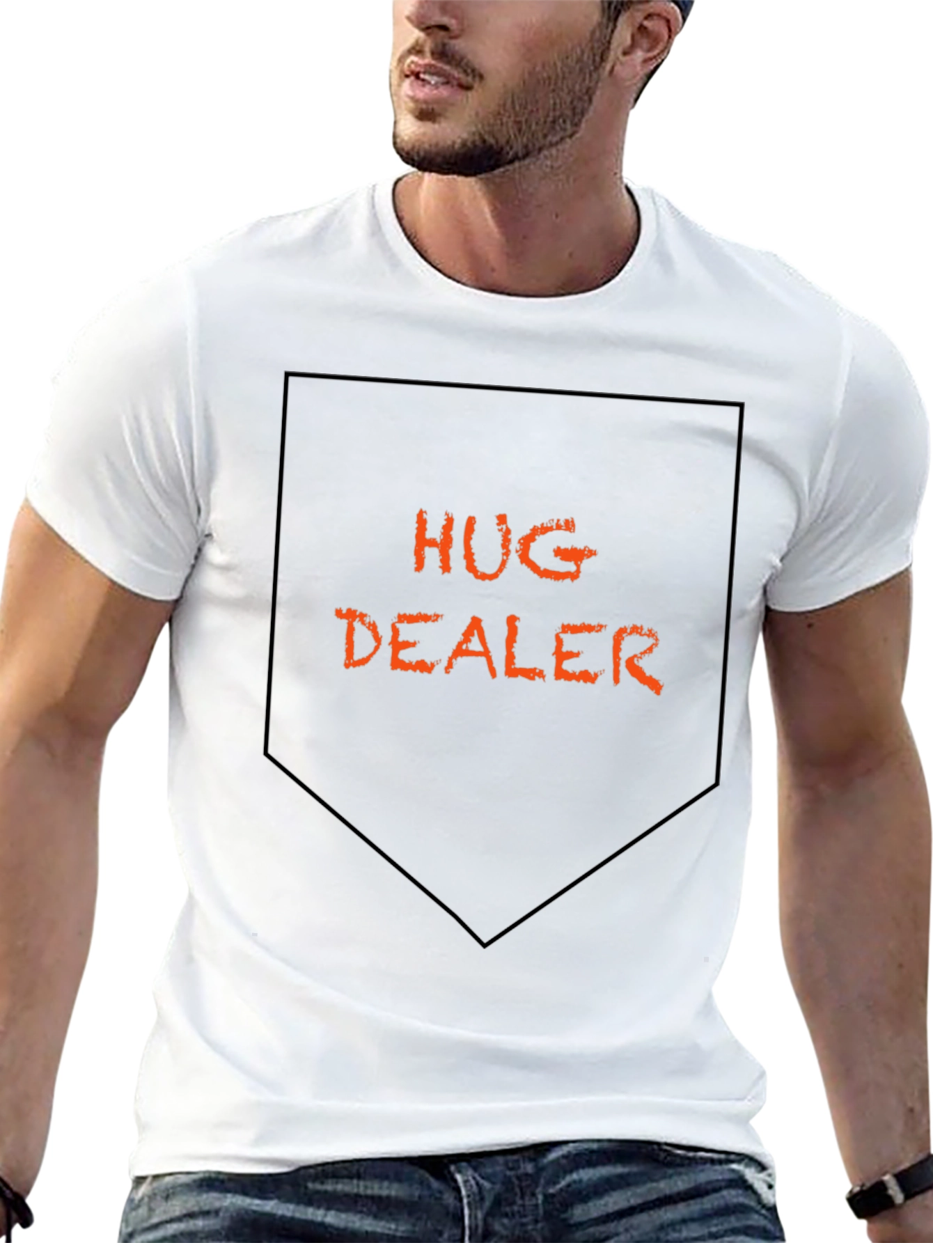 Hug Dealer Graphic Tee - Black Short Sleeve