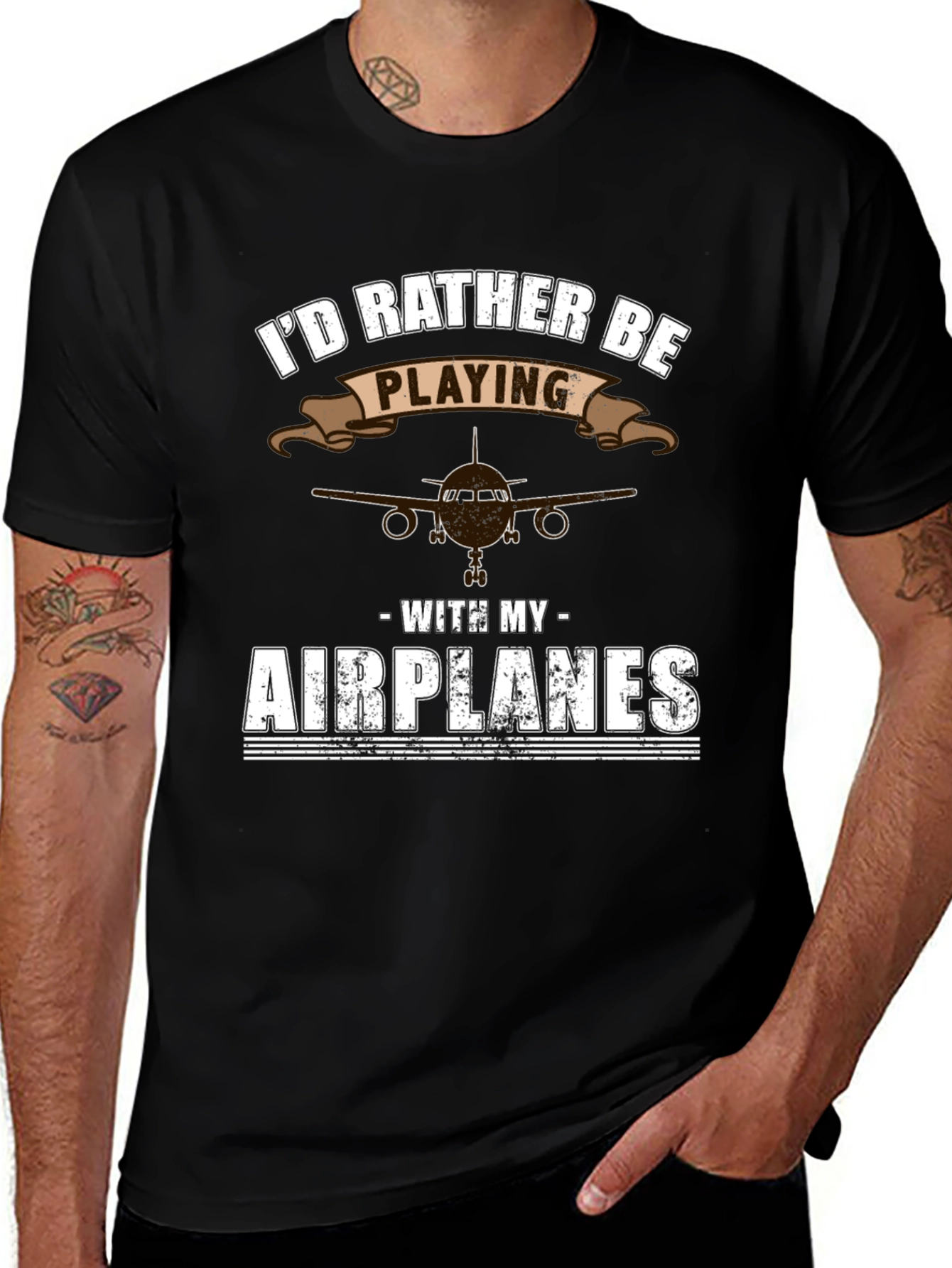 Id Rather Be Playing With My Airplanes T-Shirt